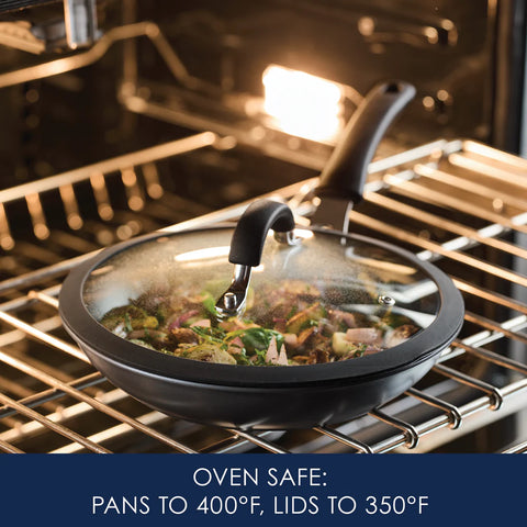 10-Piece Cook + Create Hard Anodized Nonstick Cookware Set Black