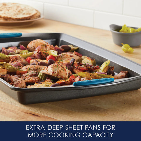 10-Piece Nonstick Bakeware Set Marine Blue