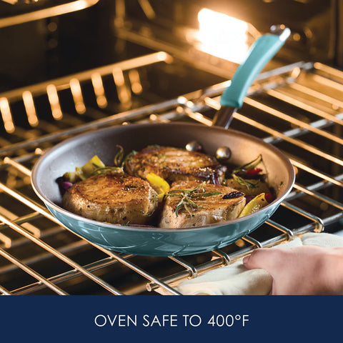 9.25" and 11" Cucina Nonstick Frying Pan Set Agave Blue