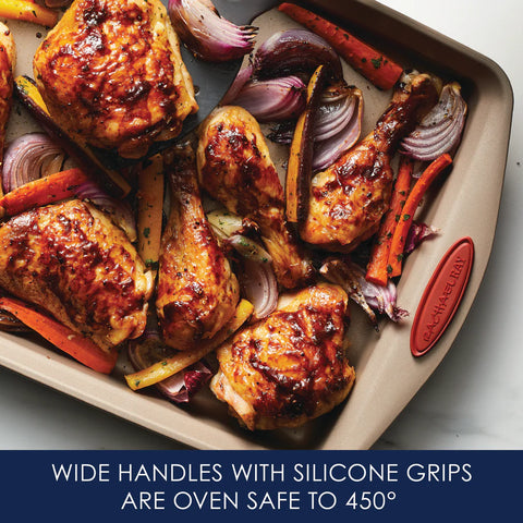 4-Piece Nonstick Bakeware Set Cranberry Red