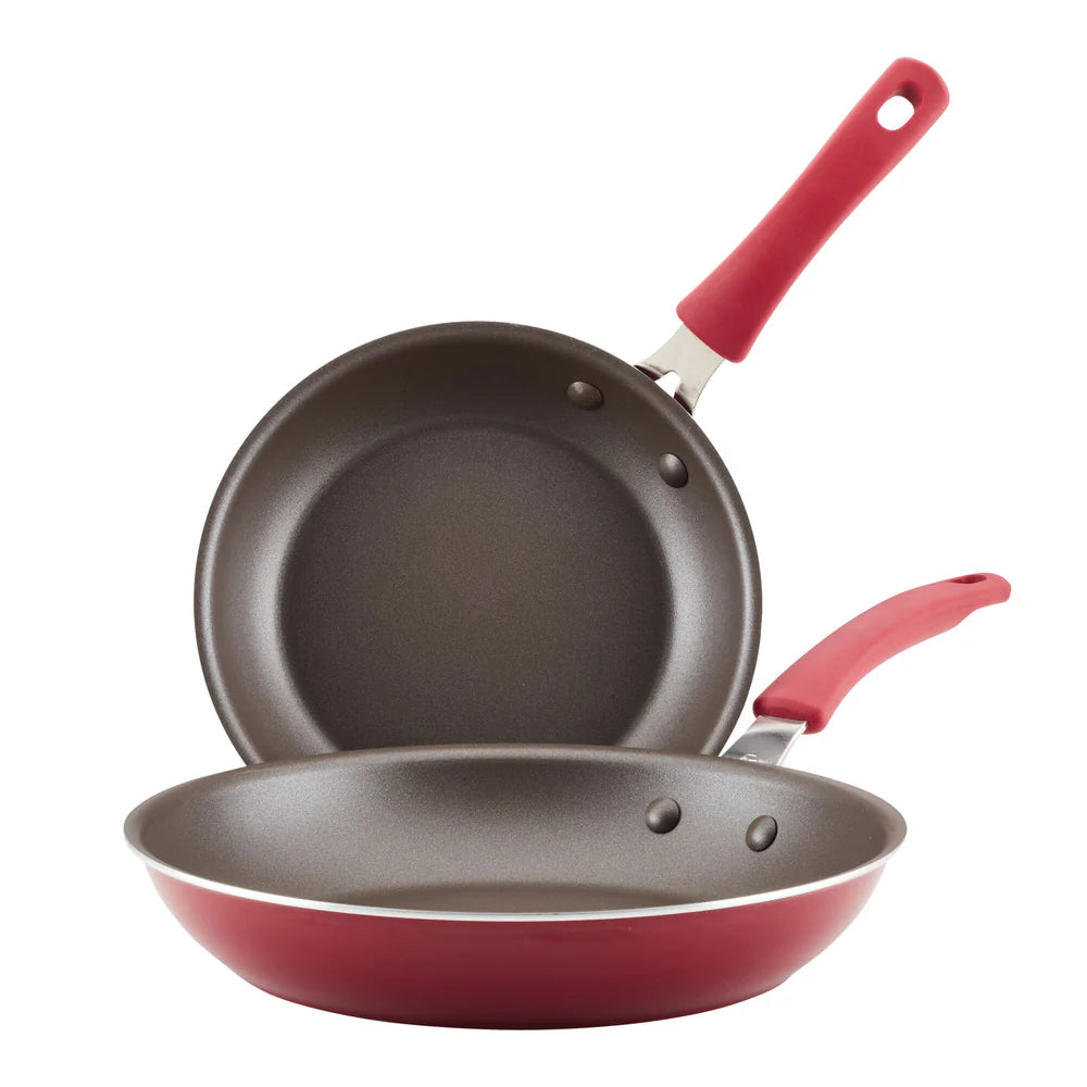 2-Piece Cook + Create Nonstick Frying Pan Set Red