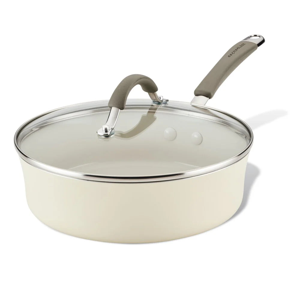 Cucina Ceramic Nonstick Saute Pan Almond