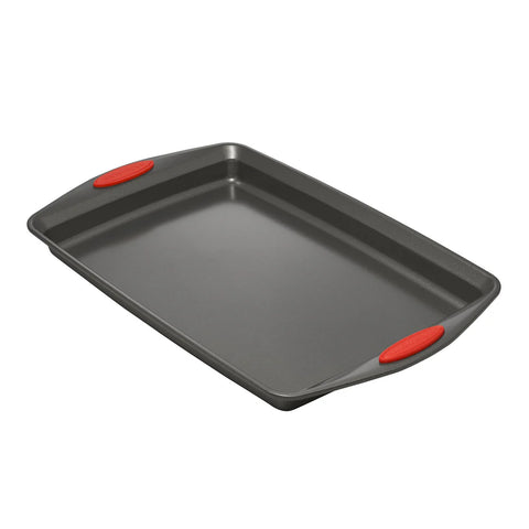 5-Piece Nonstick Sheet Pan and Turner Set Red