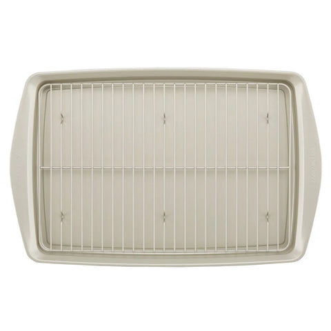 13-Inch x 19-Inch Jumbo Nonstick Sheet Pan with Rack Champagne