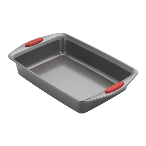 2-Piece 9-Inch x 13-Inch Nonstick Roasting Pans Red
