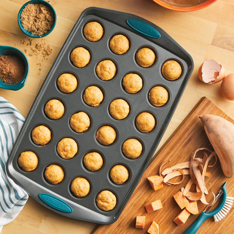 2-Piece Nonstick Muffin Pan Set Marine Blue