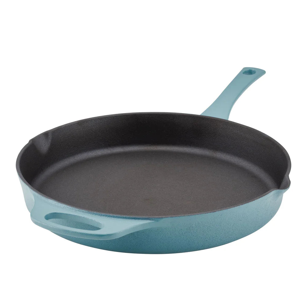 12-Inch NITRO Cast Iron Skillet Agave Blue