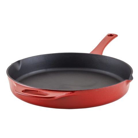 12-Inch NITRO Cast Iron Skillet Red