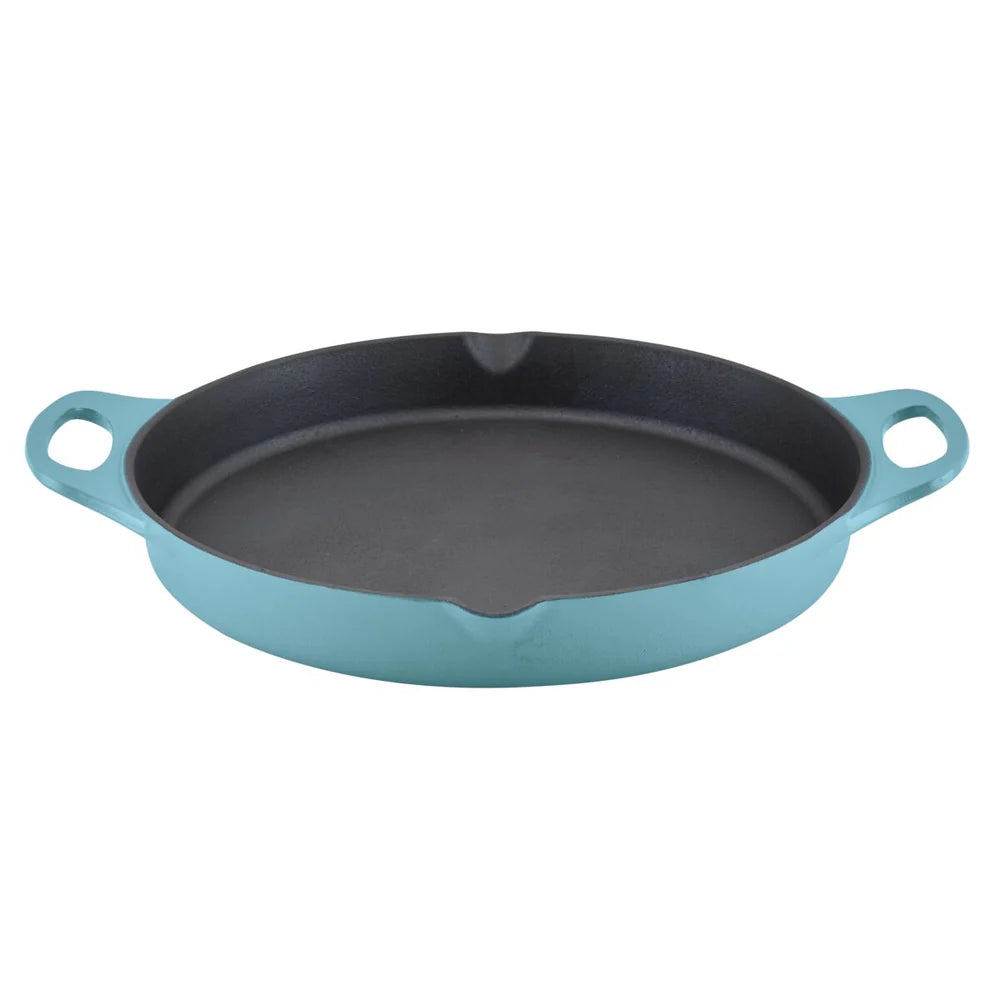 14-Inch NITRO Cast Iron Skillet Agave Blue