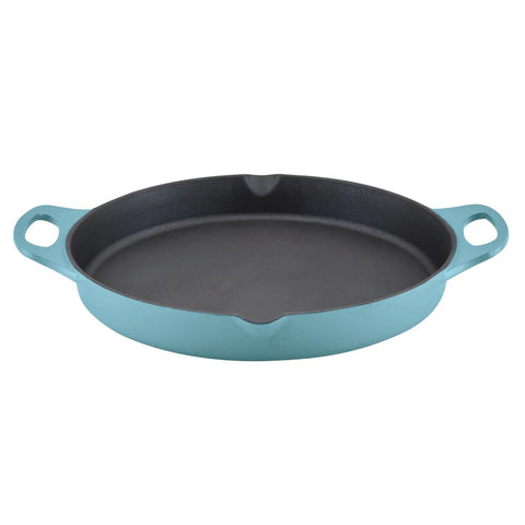 14-Inch NITRO Cast Iron Skillet Agave Blue