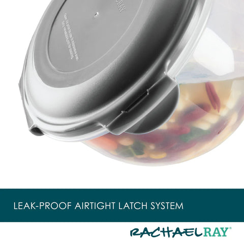 10-Piece Round Nestable Food Storage Containers Gray