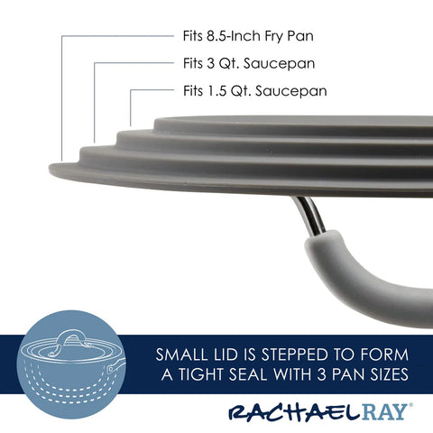 6-Piece Cook + Create Nonstick Cookware Set 6 Piece Gray