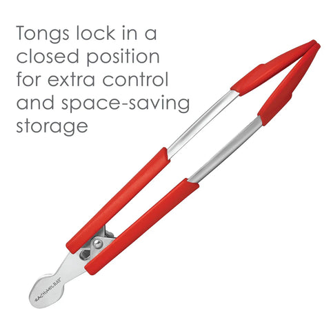 2-Piece Locking Tong Set Red