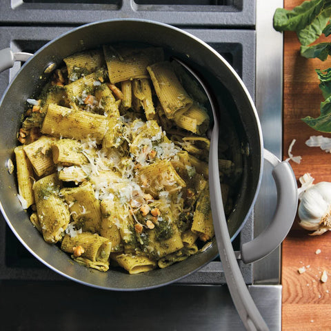 15-Piece Classic Brights Nonstick Cookware Set Sea Salt Gray