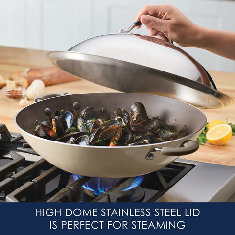 14-Inch Stainless Steel Domed Lid Stainless Steel