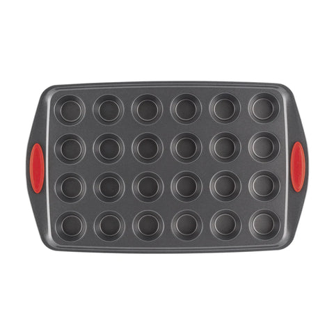 24-Cup Nonstick Mini Muffin Pan Red