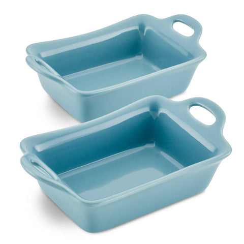 2-Piece 12-Ounce Ceramic Au Gratin Set Agave Blue