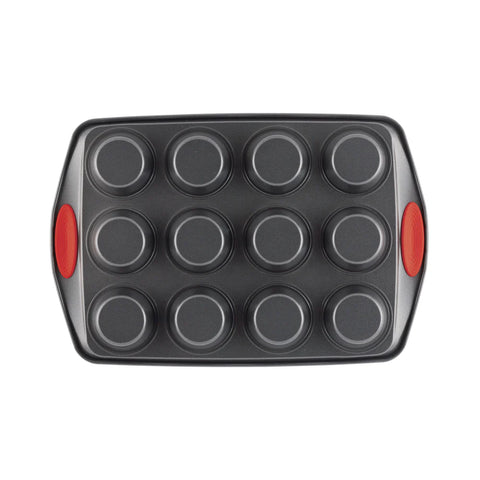 12-Cup Nonstick Cupcake & Muffin Pan Red