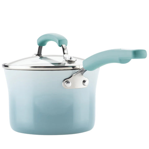 14-Piece Classic Brights Nonstick Cookware Set Sky Blue