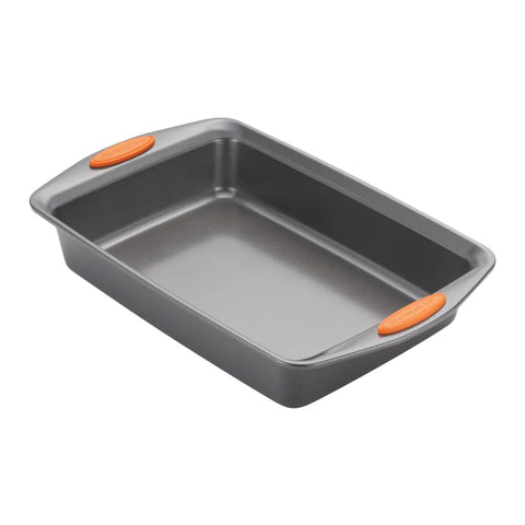 9-Inch x 13-Inch Nonstick Rectangular Cake Pan with Lid Orange