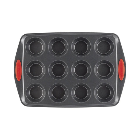 12-Cup Nonstick Cupcake & Muffin Pan Red