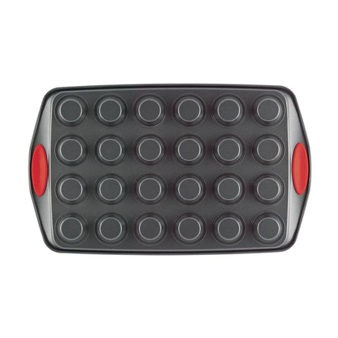 24-Cup Nonstick Mini Muffin Pan Red