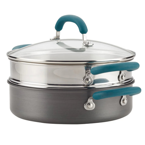3-Quart Hard Create Delicious Anodized Nonstick Induction Steamer Set