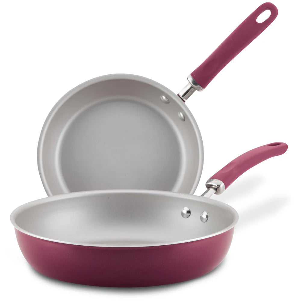 9.5-Inch and 11.75-Inch Create Delicious Nonstick Induction Frying Pans Burgundy Shimmer