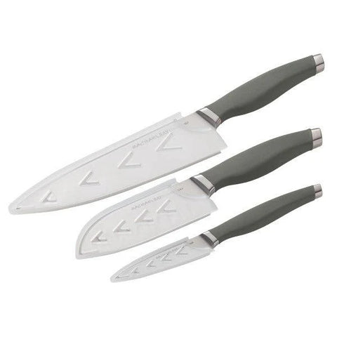 3-Piece Assorted Cutlery Knife Set Gray