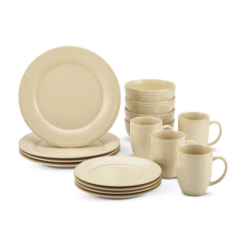 16-Piece Dinnerware Set Almond Cream