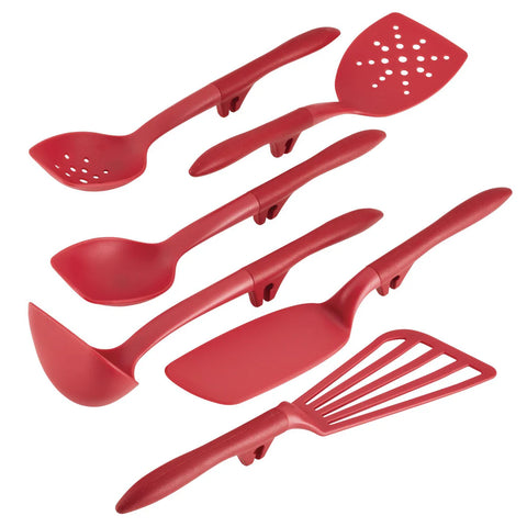 6-Piece Lazy Tools Utensil Set Red