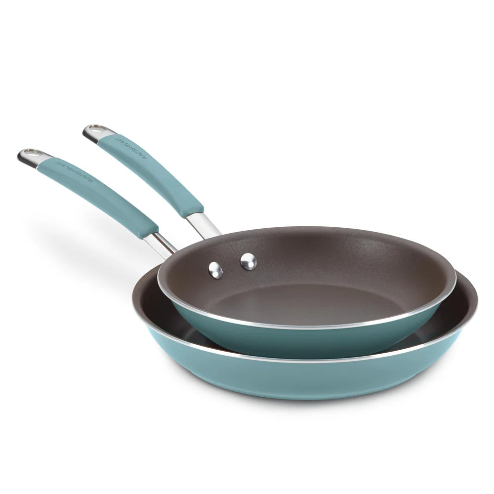 9.25" and 11" Cucina Nonstick Frying Pan Set Agave Blue