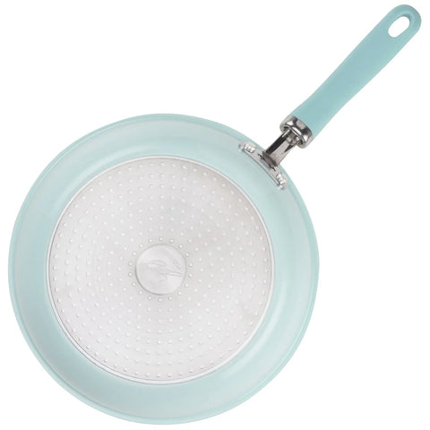 9.5-Inch and 11.75-Inch Create Delicious Nonstick Induction Frying Pans Light Blue Shimmer