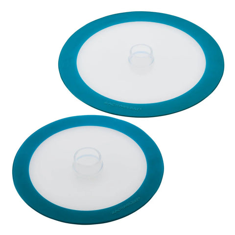 2-Piece Silicone Suction Lid Set Teal