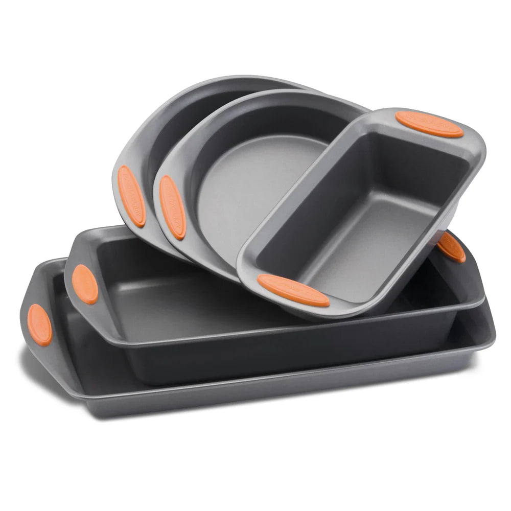 5-Piece Nonstick Bakeware Set Orange