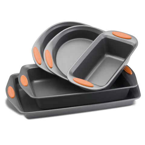 5-Piece Nonstick Bakeware Set Orange