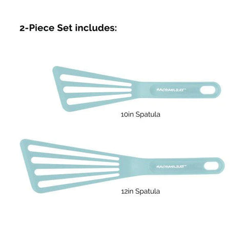 10-Inch & 12-Inch Nylon Spatula Set Light Blue
