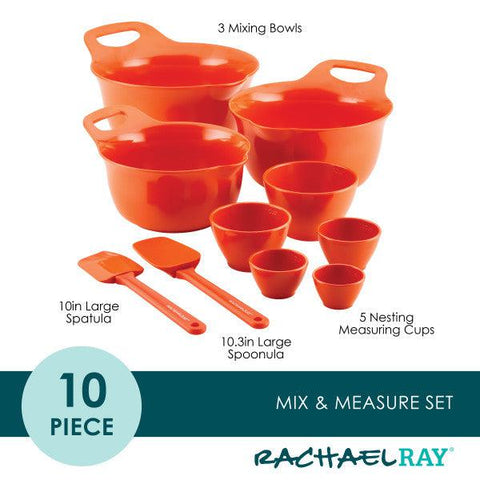 10-Piece Mix, Measure, and Utensil Set Orange