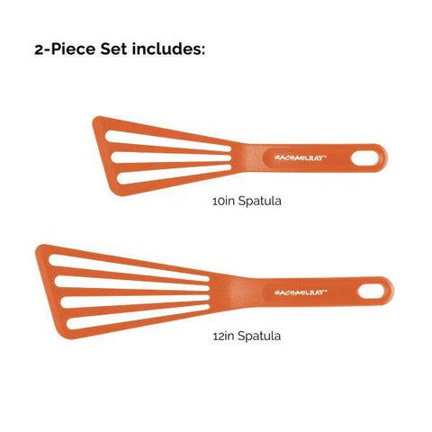 10-Inch & 12-Inch Nylon Spatula Set Orange