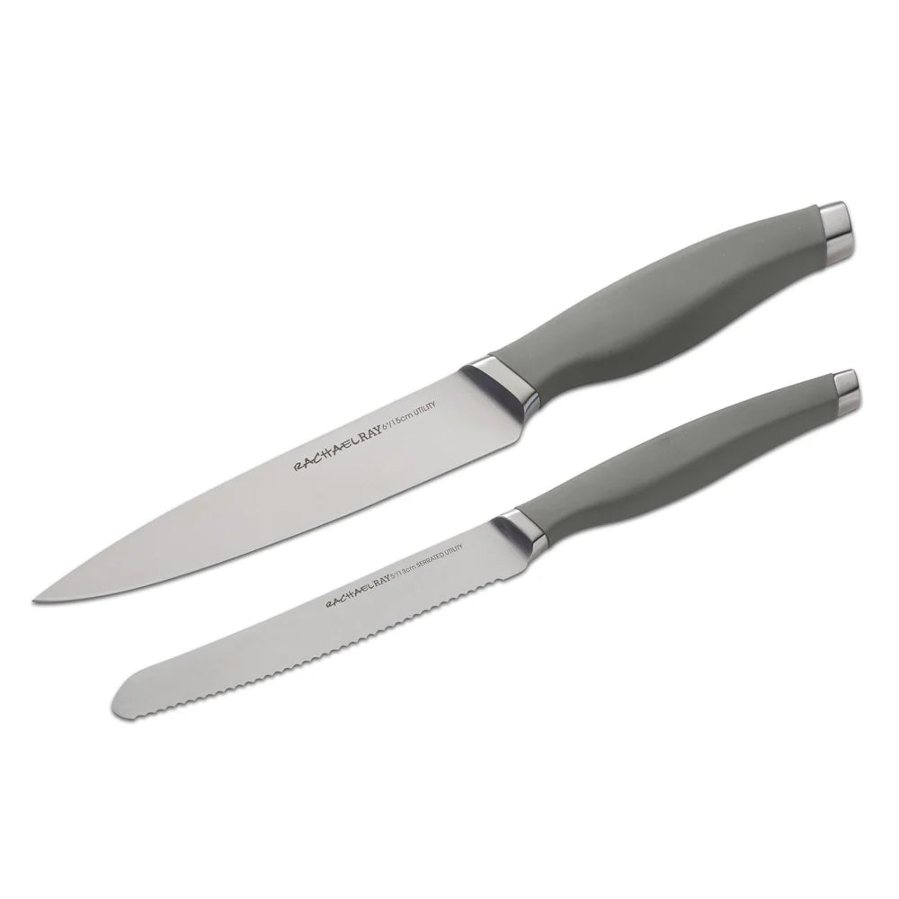 2-Piece Utility Knife Set Gray