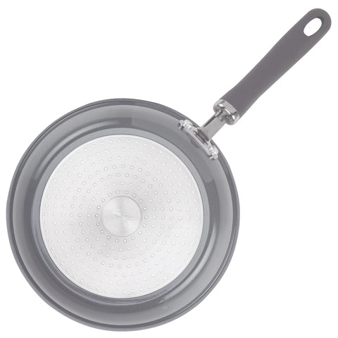 9.5-Inch Create Delicious Nonstick Induction Covered Deep Frying Pan Gray Shimmer