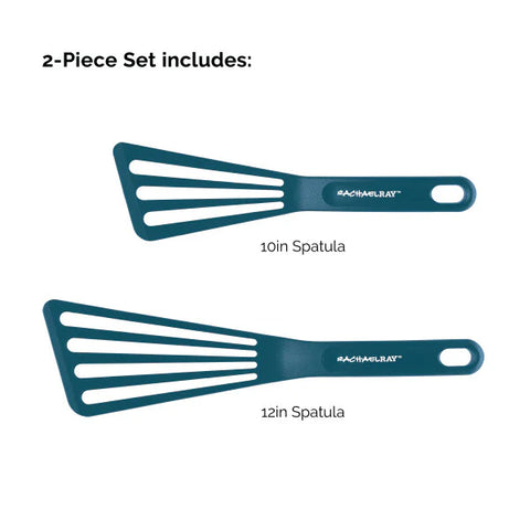 10-Inch & 12-Inch Nylon Spatula Set Marine Blue