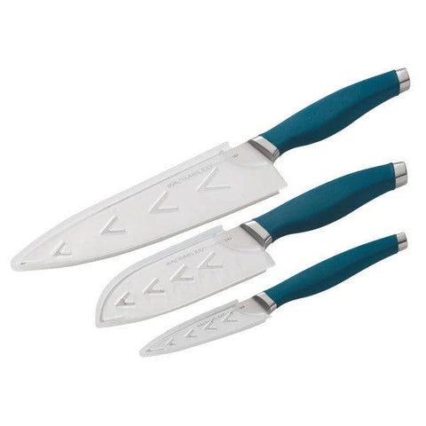 3-Piece Assorted Cutlery Knife Set Teal