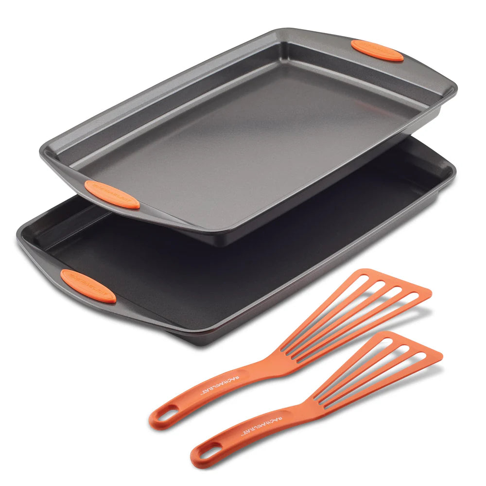 4-Piece Nonstick Sheet Pan and Turner Set 10-Inch x 15-Inch