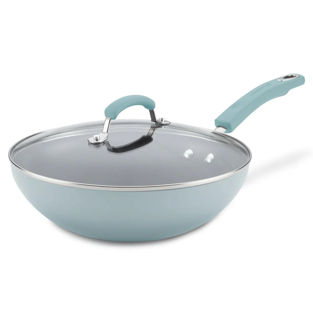 11-Inch Classic Brights Nonstick Covered Stir Fry Sky Blue