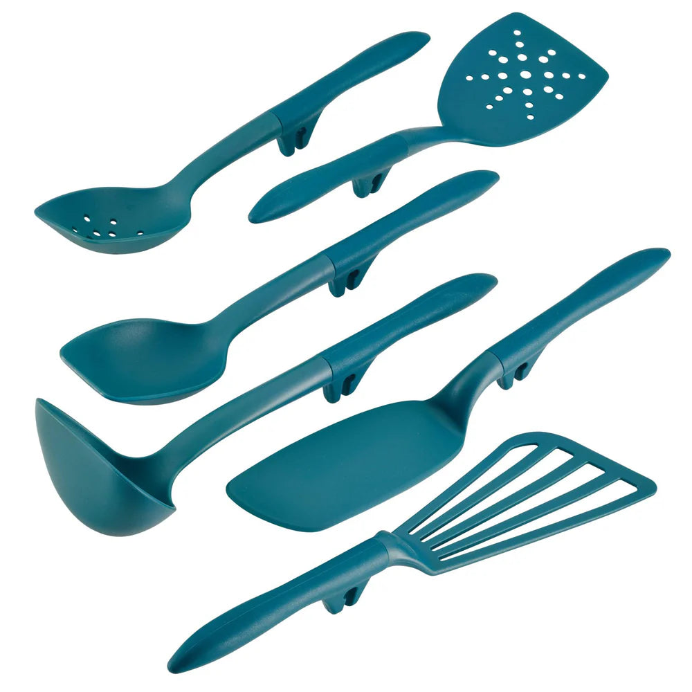 6-Piece Lazy Tools Utensil Set Teal