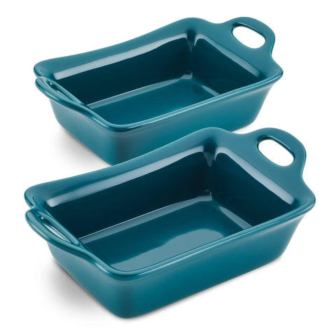 2-Piece 12-Ounce Ceramic Au Gratin Set Teal