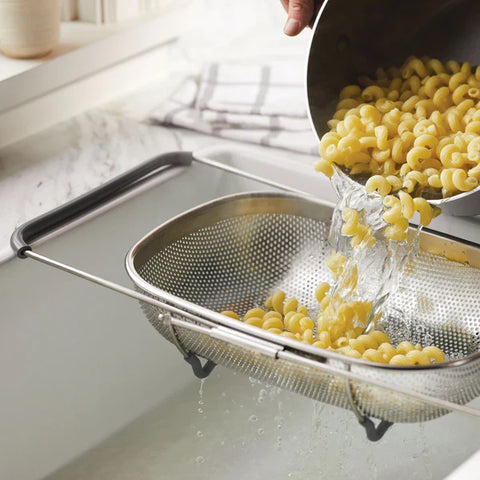 4.5 Quart Over-the-Sink Colander Gray
