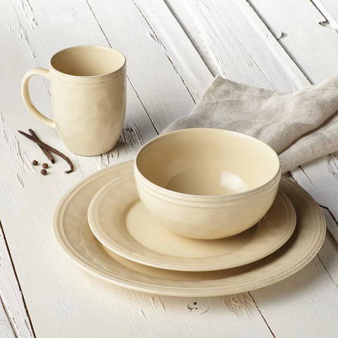 16-Piece Dinnerware Set Almond Cream