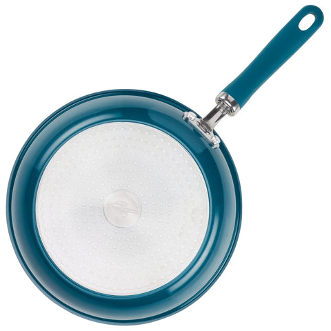 9.5-Inch and 11.75-Inch Create Delicious Nonstick Induction Frying Pans Teal Shimmer